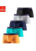 H.I.S Hipster strak zittende boxershorts met strepen van katoenmix (se...