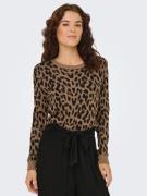 Only Trui met ronde hals ONLVIENNA LS JQ LEO O-NECK CC KNT