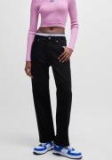 HUGO Blue Straight jeans Elyah Straight fit jeans met hoge taille, lan...