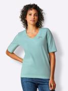 CREATION L PREMIUM Shirt met V-hals Pima-katoenen shirt (1-delig)