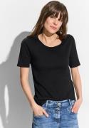 Cecil T-shirt Stijl Lena met klassieke ronde hals