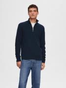 SELECTED HOMME Schipperstrui SLHDANE LS KNIT STRUCTURE HALF ZIP NOOS