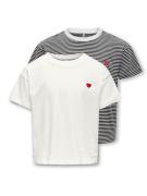 KIDS ONLY Shirt met korte mouwen KOGMAIKEN LIFE SS SOL/STR TOP JRS 2-P...