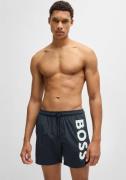 BOSS Zwemshort Octopus Met BOSS logotekst, elastische tailleband met k...