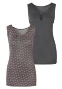 Lascana Shirttop Met kleine cut-out bij de hals (Set van 2)