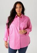 Aniston PLUS Overhemdblouse in 2 verschillende strepen-dessins