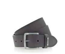 MUSTANG Leren riem Met metalen logo op de lus, 3,5 cm