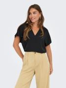 Only Shirt met V-hals ONLLUCY LIFE SS V-NECK TOP WVN