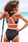 active by Lascana Highwaist-bikinibroekje Janni met contrastkleurige b...