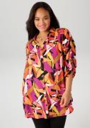 Aniston PLUS Lange blouse met grootvlak bladeren bedrukt