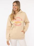 Zwillingsherz Sweatshirt met capuchon en "think positiv" borduursel in...