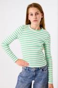 Garcia Shirttop met gestreept patroon