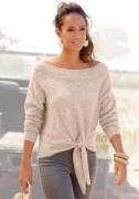 Lascana Gebreide trui met u-vormige hals en knoopdetails, casual-chic