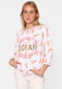 Zwillingsherz Longsleeve Shirt "Ocean Sandy Soul" met zebrapatroon en ...