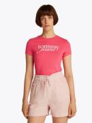 TOMMY JEANS T-shirt met logoprint op borsthoogte