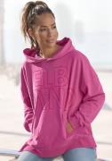 Elbsand Hoodie Lioba in oversized-fit, hoodie met zak en logoprint aan...