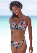 Lascana Triangel-bikinitop Salsa met ring en geweldige bloemenprint