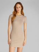 Calvin Klein Shirtjurk WASHED WOVEN LABEL RIB DRESS