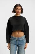 HUGO Blue Sweatshirt Derissa in cropped lengte