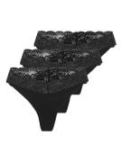 Only Tanga ONLCHLOE LACE S.S THONG 3-PACK ACC (set, 3 stuks)