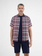Lerros Overhemd met korte mouwen LERROS geruit halfarm overhemd in str...