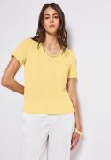 STREET ONE T-shirt met haakdetails en viscose