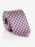 MONTI Stropdas gemaakt van pure zijde, met blauwe ornamenten, 6,5 cm b...