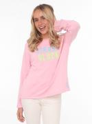 Zwillingsherz Shirt met lange mouwen met geborduurd "strandgeluk"