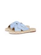 Tommy Hilfiger Slippers CHAMBRAY ESPADRILLE MULE , plateau, zomer-mode...