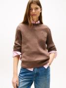 Tommy Hilfiger Trui met ronde hals CO CABLE C-NK LS SWEATER