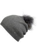 Capelli New York Muts met pompon met fauxbont pompon accent