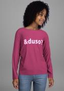 KIDSWORLD Shirt met lange mouwen Spruch: &duso?