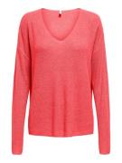 Only Gebreide trui ONLLECIA LIFE LS LOOSE V-NECK CC KNT