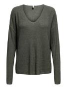 Only Gebreide trui ONLLECIA LIFE LS LOOSE V-NECK CC KNT