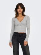 Only Shirt met lange mouwen ONLCARLOTTA L/S WRAP TOP JRS