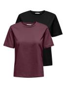 Only Shirt met korte mouwen ONLONLY – Duopack t-shirts voor dagelijks ...