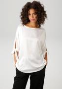 Aniston CASUAL Blouse zonder sluiting met verfijnde cut-out op de 3/4-...