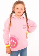 Zwillingsherz Hoodie Always Happy Kids met grote smiley en neonkleurig...
