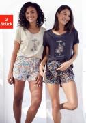Vivance Dreams Shortama met frontprint (4-delig, Set van 2)