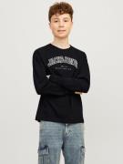 Jack & Jones Junior Shirt met ronde hals JJECALEB VARSITY TEE LS O-NEC...