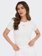 Only Shirt met korte mouwen ONLDANIELLA S/S RIB TOP CS JRS