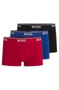 BOSS Boxershort TRUNK 3 PACK BOSS opdruk op de tailleband (3 stuks)
