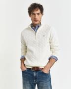 Gant Gebreide trui COTTON CABLE HALF ZIP
