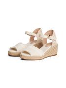 Tommy Hilfiger Sleehaksandaaltjes FRINGE CANVAS MEDIUM WEDGE