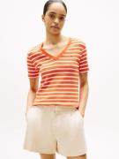 Tommy Hilfiger T-shirt SLIM CODY V-NK SS met V-hals en strepen