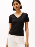 Tommy Hilfiger T-shirt SLIM CODY V-NK SS met V-hals en strepen