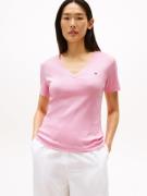 Tommy Hilfiger T-shirt SLIM CODY V-NK SS met V-hals en strepen