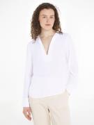 Tommy Hilfiger Blouse met lange mouwen VISCOSE CREPE V-NECK BLOUSE