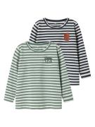 Name It Shirt met lange mouwen NMMNITU 2P LS TOP PB (set, 2-delig)