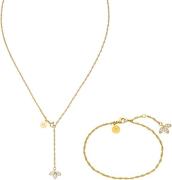 Purelei Sieradenset Sieraden roestvrijstalen ketting en enkelband Mahi...